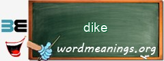 WordMeaning blackboard for dike